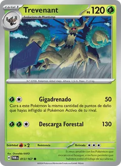 Carta Trevenant de la expansión Mascarada Crepuscular, número 013/167