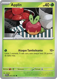 Carta Applin de la expansión Mascarada Crepuscular, número 017/167