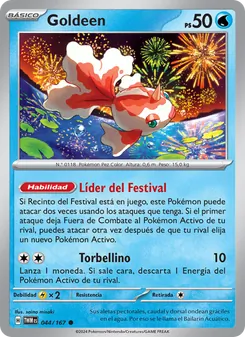 Carta Goldeen de la expansión Mascarada Crepuscular, número 044/167