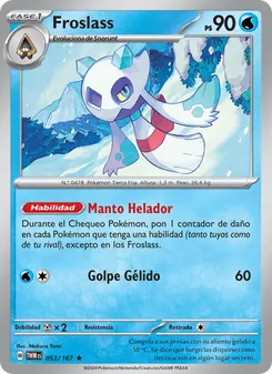 Carta Froslass de la expansión Mascarada Crepuscular, número 053/167