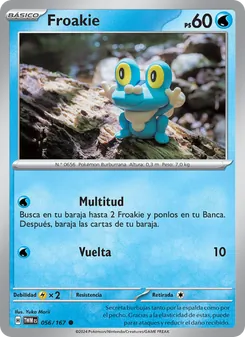 Carta Froakie de la expansión Mascarada Crepuscular, número 056/167