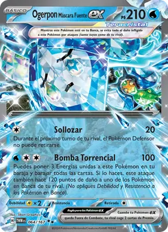 Carta Ogerpon Máscara Fuente ex de la expansión Mascarada Crepuscular, número 064/167