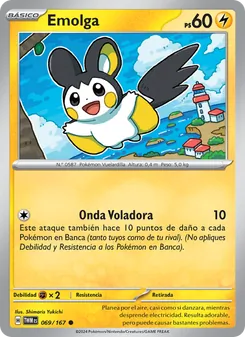 Carta Emolga de la expansión Mascarada Crepuscular, número 069/167