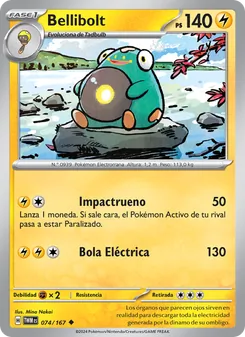 Carta Bellibolt de la expansión Mascarada Crepuscular, número 074/167