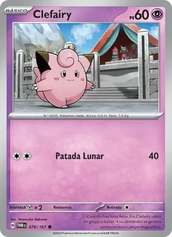 Carta Clefairy de la expansión Mascarada Crepuscular, número 078/167