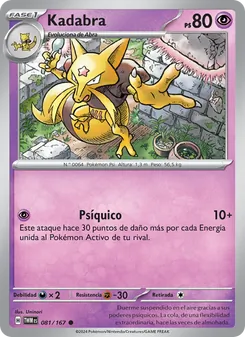 Carta Kadabra de la expansión Mascarada Crepuscular, número 081/167