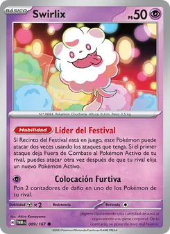 Carta Swirlix de la expansión Mascarada Crepuscular, número 089/167