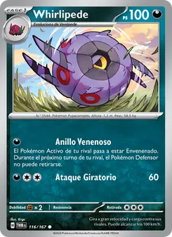 Carta Whirlipede de la expansión Mascarada Crepuscular, número 116/167