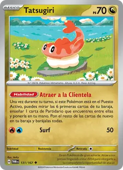 Carta Tatsugiri de la expansión Mascarada Crepuscular, número 131/167
