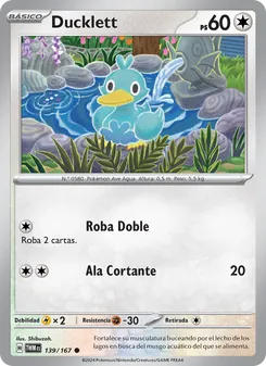 Carta Ducklett de la expansión Mascarada Crepuscular, número 139/167