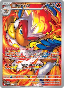 Carta Infernape de la expansión Mascarada Crepuscular, número 173/167