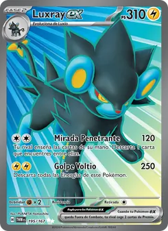 Carta Luxray ex de la expansión Mascarada Crepuscular, número 195/167