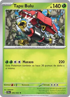Carta Tapu Bulu de la expansión Fabula Sombría, número 006/64