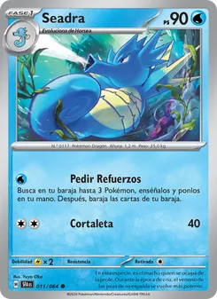Carta Seadra de la expansión Fabula Sombría, número 011/64