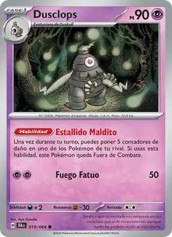 Carta Dusclops de la expansión Fabula Sombría, número 019/64