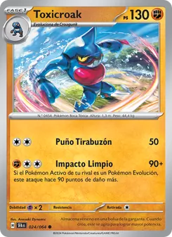 Carta Toxicroak de la expansión Fabula Sombría, número 024/64