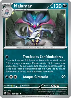 Carta Malamar de la expansión Fabula Sombría, número 034/64