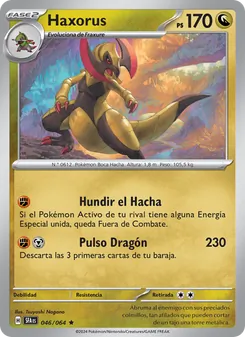 Carta Haxorus de la expansión Fabula Sombría, número 046/64