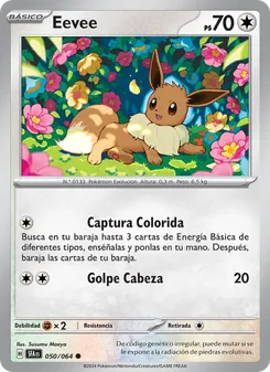 Carta Eevee de la expansión Fabula Sombría, número 050/64
