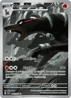 Carta Houndoom de la expansión Fabula Sombría, número 066/64