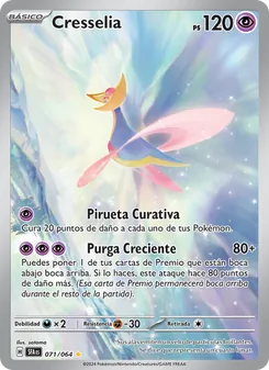 Carta Cresselia de la expansión Fabula Sombría, número 071/64