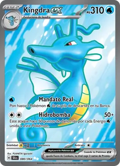 Carta Kingdra ex de la expansión Fabula Sombría, número 080/64