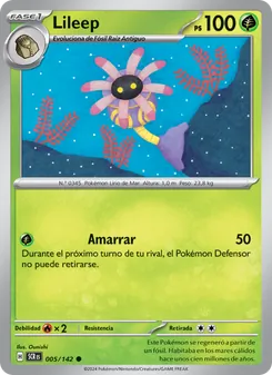 Carta Lileep de la expansión Corona Astral, número 005/142