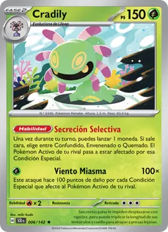 Carta Cradily de la expansión Corona Astral, número 006/142