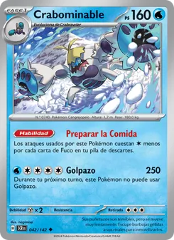 Carta Crabominable de la expansión Corona Astral, número 042/142