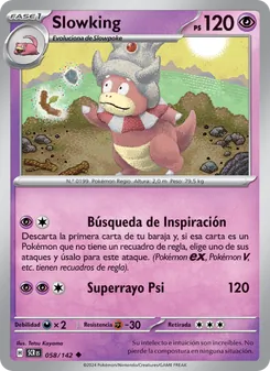 Carta Slowking de la expansión Corona Astral, número 058/142