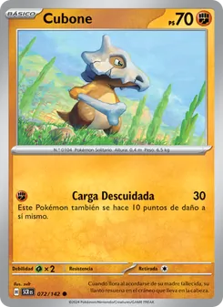 Carta Cubone de la expansión Corona Astral, número 072/142