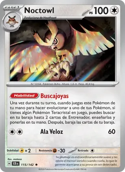 Carta Noctowl de la expansión Corona Astral, número 115/142