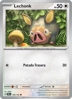 Carta Lechonk de la expansión Corona Astral, número 126/142