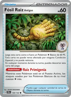 Carta Fósil Raíz Antiguo de la expansión Corona Astral, número 130/142