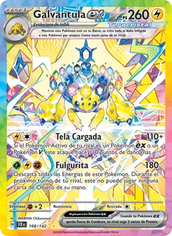 Carta Galvantula ex de la expansión Corona Astral, número 168/142