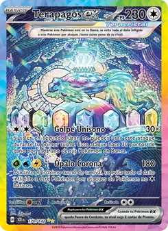 Carta Terapagos ex de la expansión Corona Astral, número 170/142