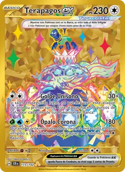 Carta Terapagos ex de la expansión Corona Astral, número 173/142