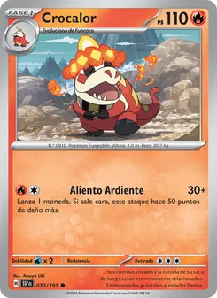 Carta Crocalor de la expansión Chispas Fulgurantes, número 030/191