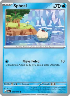 Carta Spheal de la expansión Chispas Fulgurantes, número 043/191