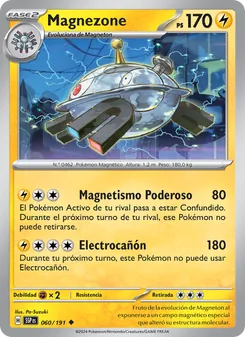 Carta Magnezone de la expansión Chispas Fulgurantes, número 060/191