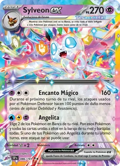 Carta Sylveon ex de la expansión Chispas Fulgurantes, número 086/191