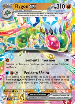 Carta Flygon ex de la expansión Chispas Fulgurantes, número 106/191
