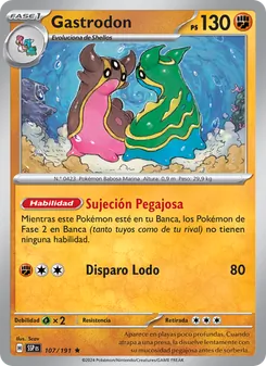 Carta Gastrodon de la expansión Chispas Fulgurantes, número 107/191