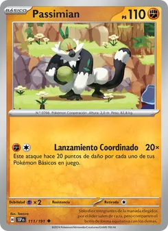 Carta Passimian de la expansión Chispas Fulgurantes, número 111/191
