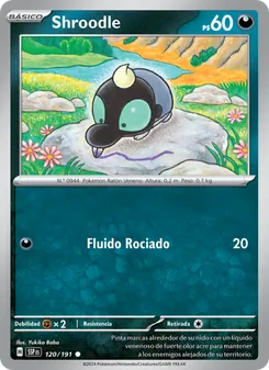 Carta Shroodle de la expansión Chispas Fulgurantes, número 120/191