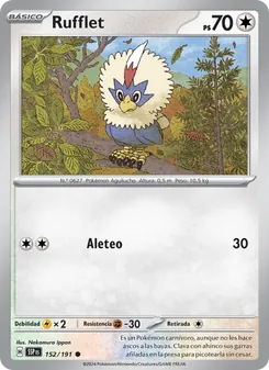Carta Rufflet de la expansión Chispas Fulgurantes, número 152/191