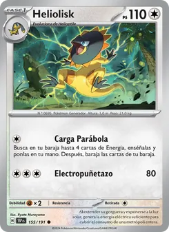 Carta Heliolisk de la expansión Chispas Fulgurantes, número 155/191