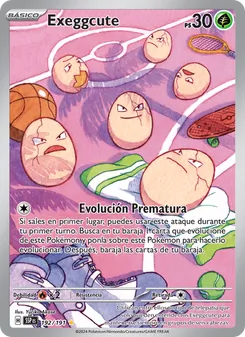 Carta Exeggcute de la expansión Chispas Fulgurantes, número 192/191