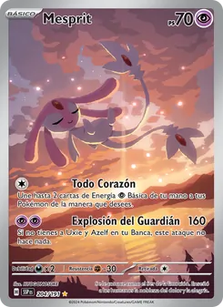 Carta Mesprit de la expansión Chispas Fulgurantes, número 204/191