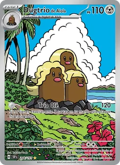 Carta Dugtrio de Alola de la expansión Chispas Fulgurantes, número 208/191